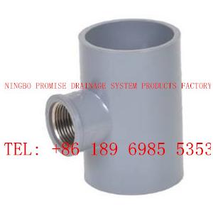China Copper thread tee PVC-U UPVC Cement Type Fittings supplier