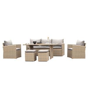 China SGS 1770mm Breadth 690mm Height Wicker Garden Sofa Comfortable supplier