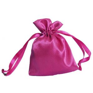 China Overlocked 5x7 Promotional Drawstring Bags Gift Silk Satin Pouch supplier