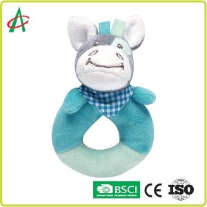 Vivid Animal Baby Plush Rattle Hand Grab shake With Sound ISO9001 certificate