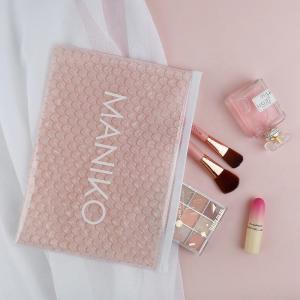 Biodegradable Sustainable Packaging Eco Friendly Waterproof Travel Makeup Bag Clear Pink Bubbles Makeup Pouch