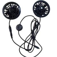 China Pants Fan 2pcs Small cooling Fan 5V With Type-C Plug on sale