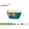 China Unbreakable Bamboo Cereal Bowls Eco - Friendly Garden Butterfly Printing Diverse Styles wholesale
