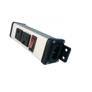 China Grounded Metal Desk Power Outlet Built In Circuit Breaker & On Off Switch supplier