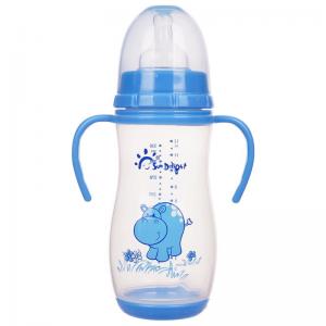12oz 330ml PP Baby Bottle With Double Handle Phthalate Free Sterilizing