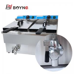 China Temperature Control Double Tank Electric Fryer For Potato Chips supplier