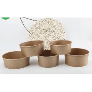 Microwavable Customised Kraft Paper Bowls , Small Paper Bowls With Lids