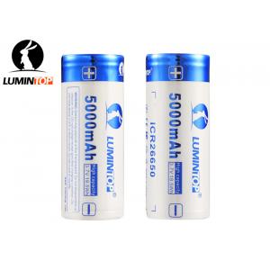 China 3.7V 5000mAh LED Torch Rechargeable Batteries , 26650 Lithium Rechargeable Battery supplier
