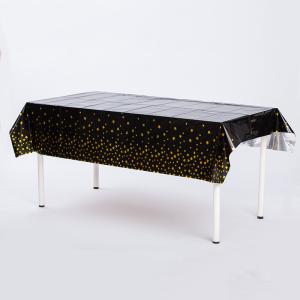 China CPP Black Plastic Tablecloth Waterproof Plastic Table Covers For Party supplier