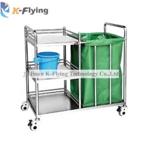 China 3 Layers Medical Push Cart , Rescue Metal Medical Trolley supplier