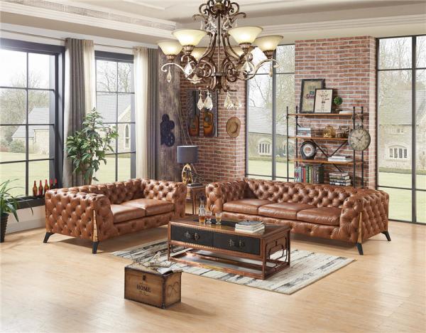 Home Furniture Tan Brown Soft Genuine, Tan Leather Sofa Set