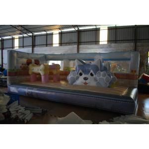 Lovely Doggie Kids Inflatable Bounce House With Slide For Kindergarden Small Inflatable Slide For Kids