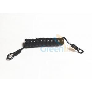 High Security Anti-lost Stainless Steel Coiled Tool Lanyard With Custom Cord Loop