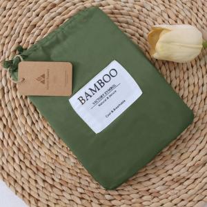 100% Bamboo Fiber Solid Color Customized Bedding Set Bedsheets Set Popular Choice