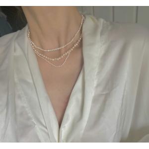 4.1 Gram Chain Pearl Jewelry Length 37CM High Luser Pearl Choker Necklaces