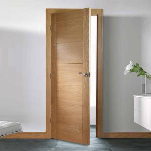 China Sound Proof Solid Wood Doors Inswing / Outswing Opening Long Service Life supplier