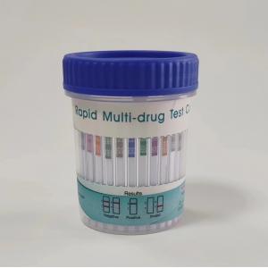 China Rapid Multi-Drug Test Urine Cup Cassette Kit AMP/ BAR/ BUP/ BZO/ COC/ COT/ ETG/ FYL/ K2/ KET/ MAM/ MDMA supplier
