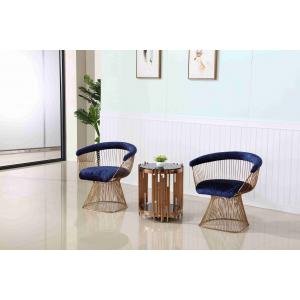 China Leisure Garden Hotel Reception Chairs Metal Base Accent Chair Living Room Stainless Steel Frame supplier