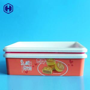 China Square Stackable IML Box Plastic PP Container Soft Moon Cake Packaging supplier