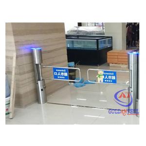 Supermarket One Way Manual Swing Pedestrian Turnstile Gate 90cm Long Channel