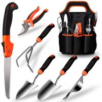 China Silicone Two Color Handle Hand Garden Tool Set Luxury With Pouch on sale