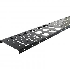 China 150mm 0U Black Cable Management Panel Multi Usage Enhanced Cable Tray 2pcs supplier