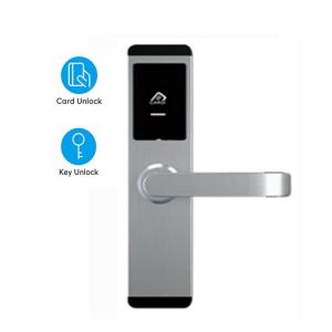 Hotel RFID Card Door Lock Black / Silver Zinc Alloy With Free Software