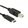 Foxconn USB Type-C Cables,Type-C 2.0 to USB 2.0 STD B Plug for connecting a PC
