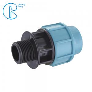 Quick Connect Pipe PP Compression Fitting Male Thread Adaptor High Hardness