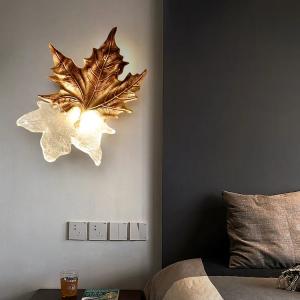 Maple Leaf Contemporary Wall Sconces For Living Room ODM 220V