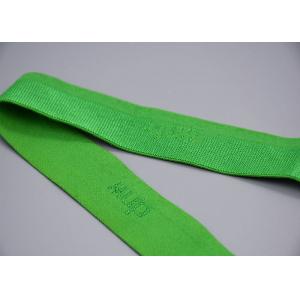 China Double Sided Jacquard Logo Flat Elastic Cord For Garments Customised supplier