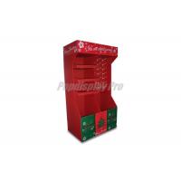 China Cardboard Half Size Pallet Display Stands Red Cardboard Greeting Card Display Stand on sale