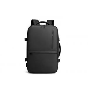 Smart USB Laptop Backpack Custom Logo 20L-39L Black / Grey For Men