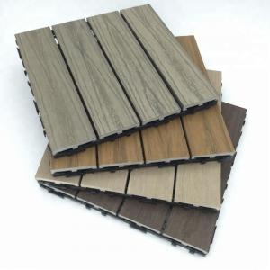 China 300mm*300mm Square Bathroom Deck Tile Made of Wood and Plastic Composite Material supplier