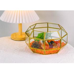 landscape glass artifact garden color stone succulent gold lamp decoration tabletop storage box jewelry box