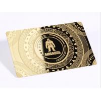 13.56mhz Metal Business Cards / Stainless Steel CR80 Plated Gold Member Card