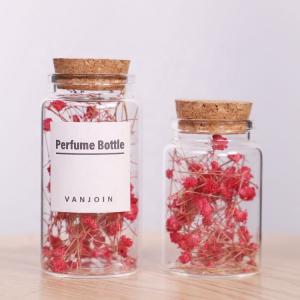 150ml 200ml Saffron Spice Glass Storage Bottle With Wooden Cork Cap