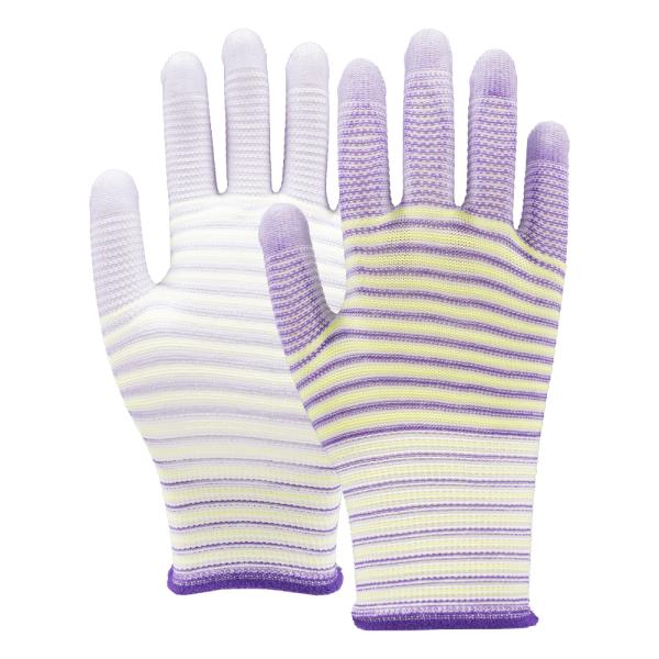 NBW-PT303 Zebra Pattern PU Palm Gloves 13 Gauge Protection