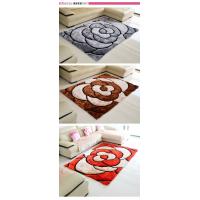 China 3D Flower New Design Polyester Silk Shaggy Carpet Good Quality on sale