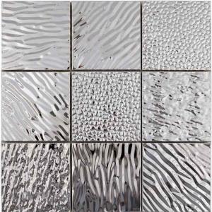 China Stainless Steel Metal Mosaic For Backsplash Pop Art Relaxing Style supplier