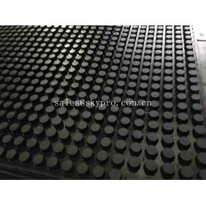 Front And Grooved Back Cow Rubber Mats , Non Slip Rubber Matting With 3-5MPa