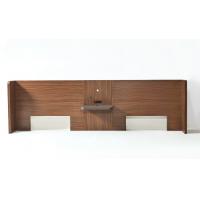 China Custom Made Hospitality Hotel Style Headboards Walnut HPL Queen Size With LED Lights on sale