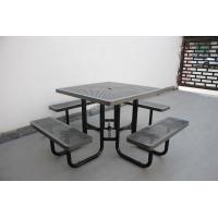 China Customized Metal Patio Table And Chairs , Commercial Outdoor Picnic Table Set on sale