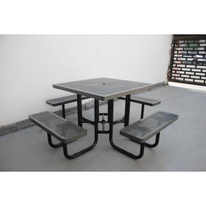 Customized Metal Patio Table And Chairs , Commercial Outdoor Picnic Table Set