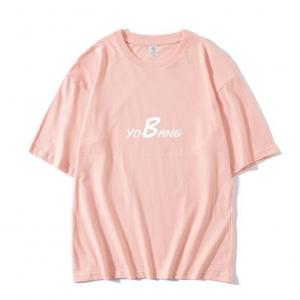 China Hip Pop Skateboard Clothing New Look Cotton Oversized T Shirt In Pink For Men supplier