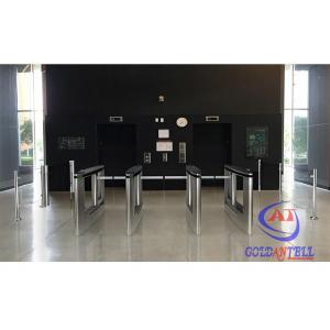 Led LOGO Anti Climbing Swing Barrier Gate Double Channel With CE Certificated