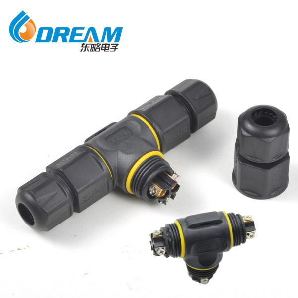 DREAM START Led Outdoor Lighting Waterproof Wire Connector Screw T-type Wire Connectors 1-3pin Ip 68 Cable Waterproof Connector