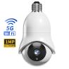 China Wireless 5G Indoor Light Bulb Camera , Panoramic Smart Dome Camera With App Control wholesale