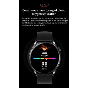 Round Custom Android 1.28 Inch Smart Watch BT Calling Real Blood Oxygen