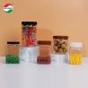China Square Cans Clear Plastic Jars With Lids Screw Top Custom Labels Package Large Plastic Jar wholesale